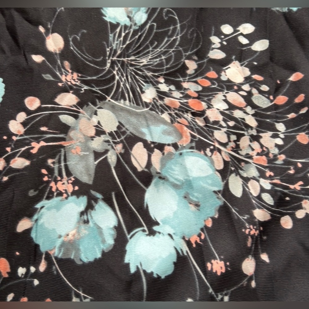 💖 watercolor dark floral mini dress - Picture 2 of 5
